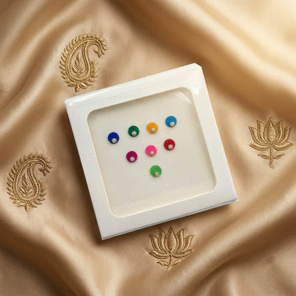 Vibrant Multi Color Bindi Combo Pack For Women And Girls Set Of Total Eight Pieces