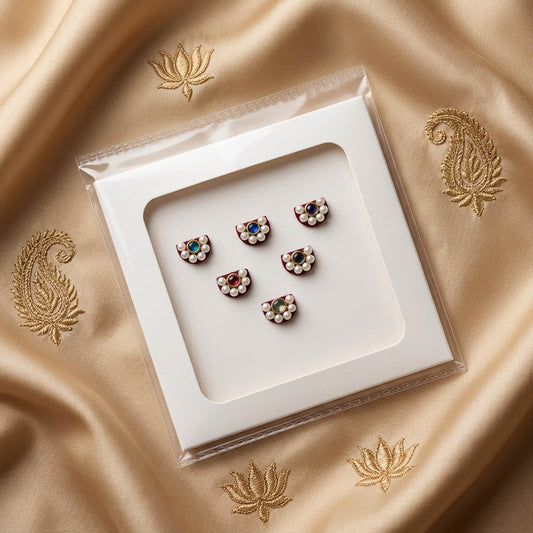 Stylish Multi Color Bindi Combo Pack For Women And Girls Set Of Total Six Pieces