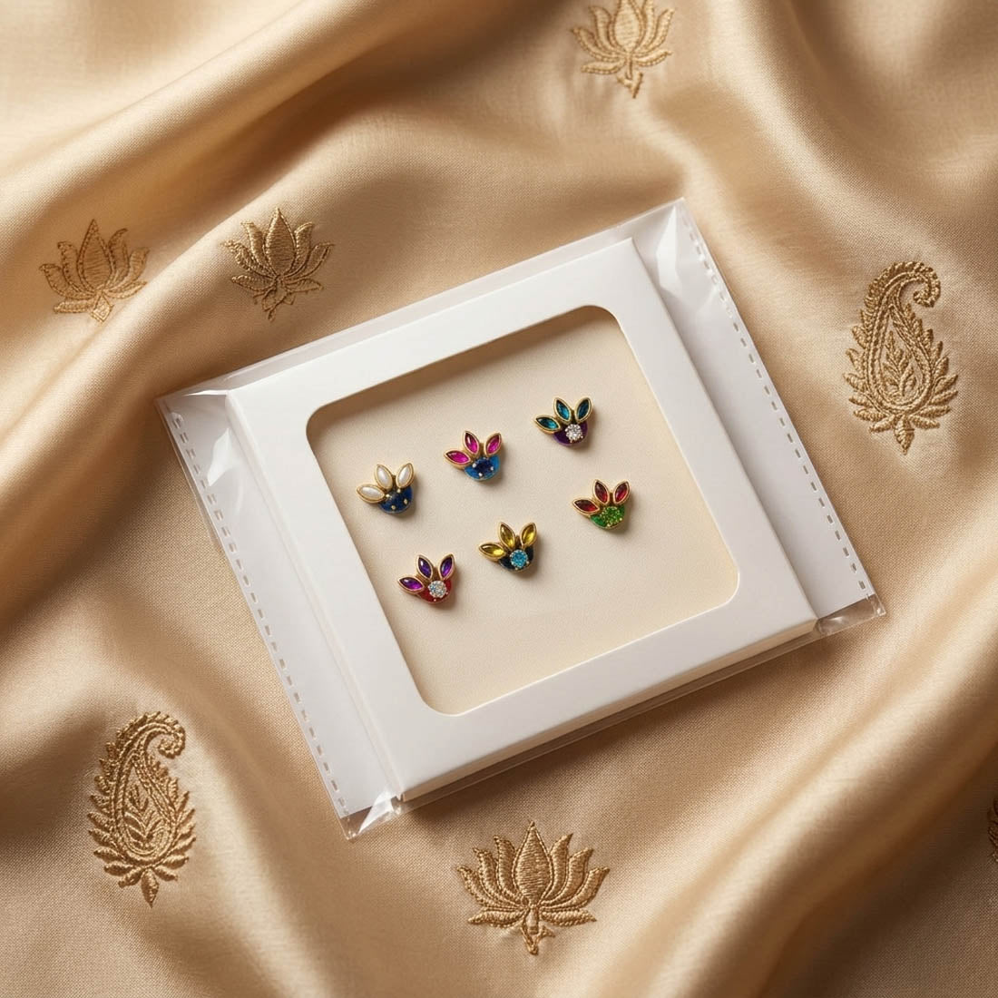 Graceful Multi Color Bindi Combo Pack For Women And Girls Set Of Total Six Pieces