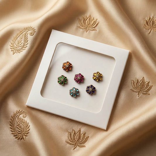 Trendy Multi Color Bindi Combo Pack For Women And Girls Set Of Total Six Pieces