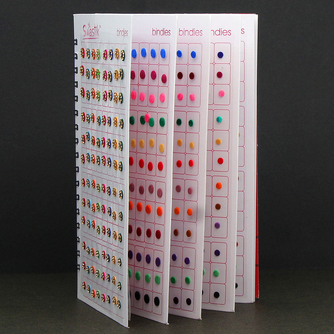 Assorted Color Velvet Bindi Book For Women & Girls- Total Pieces- 960