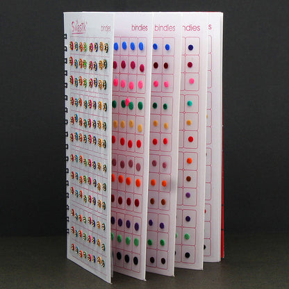 Assorted Color Velvet Bindi Book For Women & Girls- Total Pieces- 960