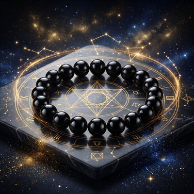 Black Color Obsidian Natural Stone Bracelet