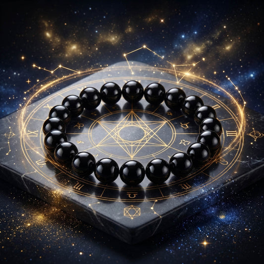 Black Color Obsidian Natural Stone Bracelet