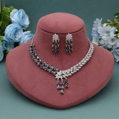 Schwarzes American-Diamond-Halsketten-Set für mutige, moderne Ethno-Looks