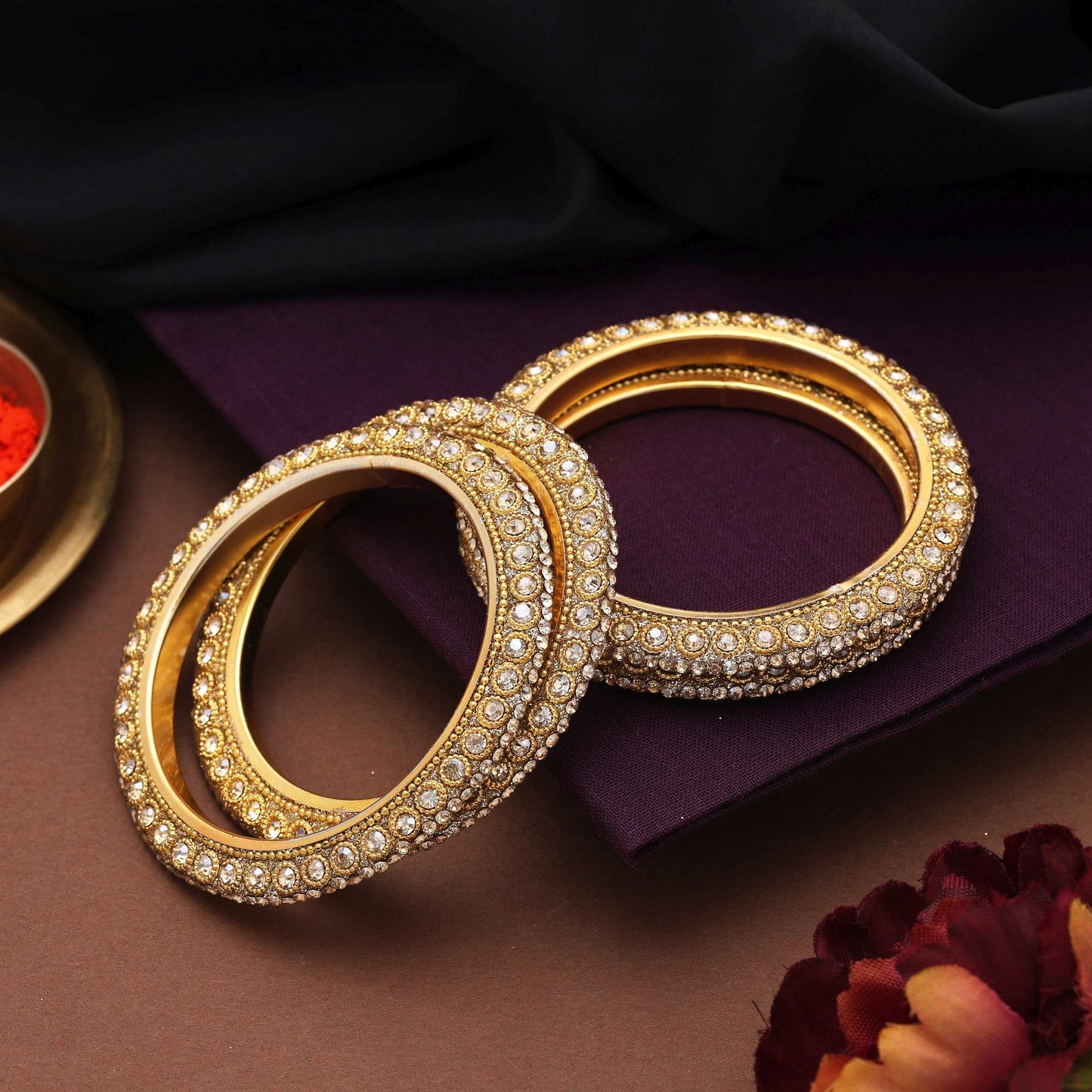 Elegant Gold Color Traditional Women Design Fashion Bangles