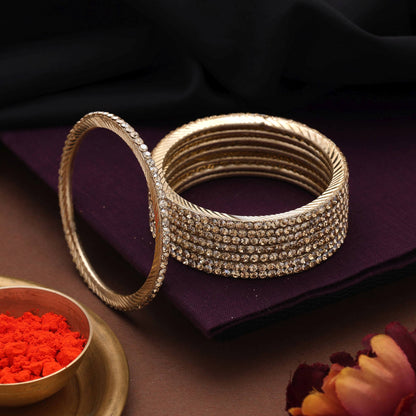 Royal Gold Color Handcrafted Traditional Ethnic Design Fashion Bangle