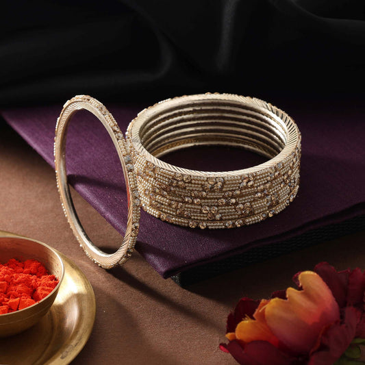 Elegant Gold Color Traditional Party Wear Women Design Fashion Bangle