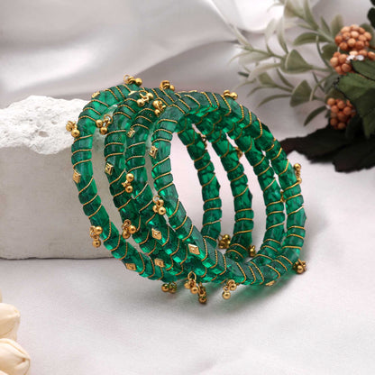 Green Color 1 Pair Of Fashion Bangle