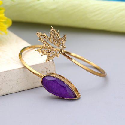 Purple Color Monalisa Stone Bracelet