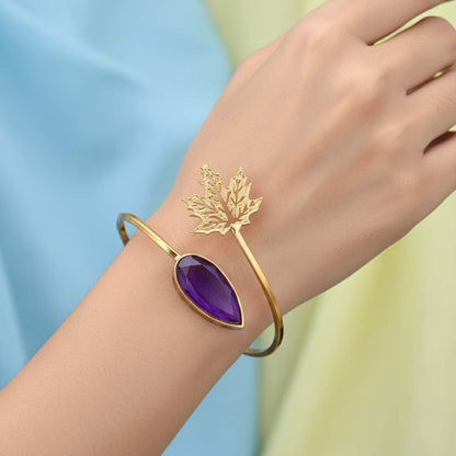 Lila Monalisa Steinarmband