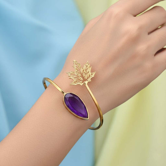 Purple Color Monalisa Stone Bracelet