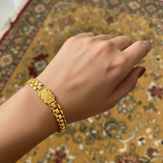 Gold Color Kids Bracelet With Classic Party Wear Appeal
