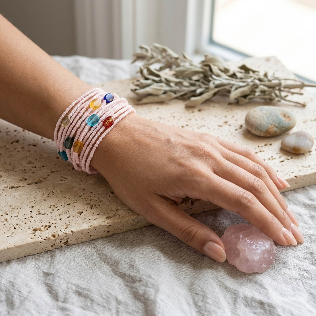 Pink Color Fashion Bracelet Elegant Stylish Modern Everyday Wear Jewelry