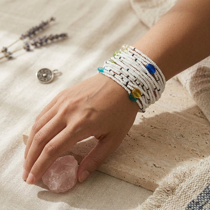 White Color Fashion Bracelet Classic Minimal Elegant Wrist Jewelry Design