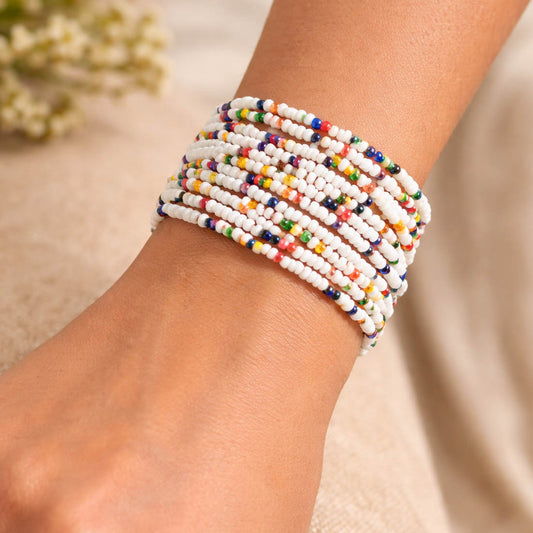 Multi Color Fashion Bracelet Vibrant Stylish Party Wear Wrist Jewelry