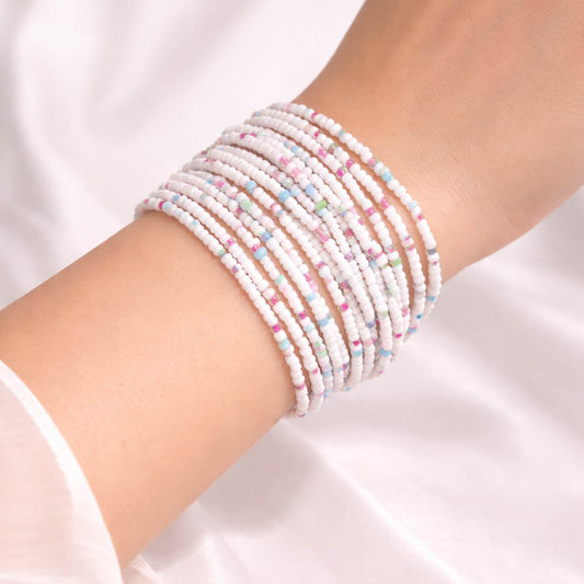 Rani & White Color Fashion Bracelet Elegant Dual Tone Fashion Jewelry