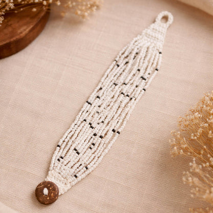 White Color Fashion Bracelet Minimal Elegant Modern Jewelry Design