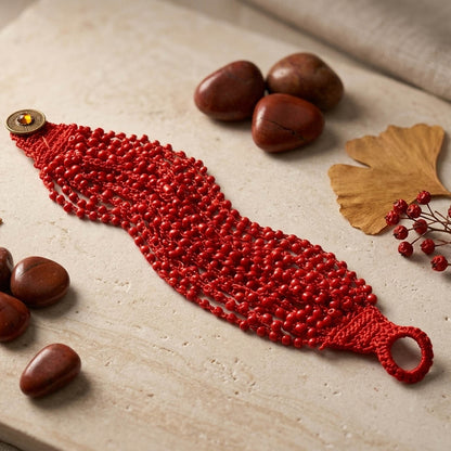 Rotes modisches Armband, auffällig, elegant, Party-Schmuck für das Handgelenk