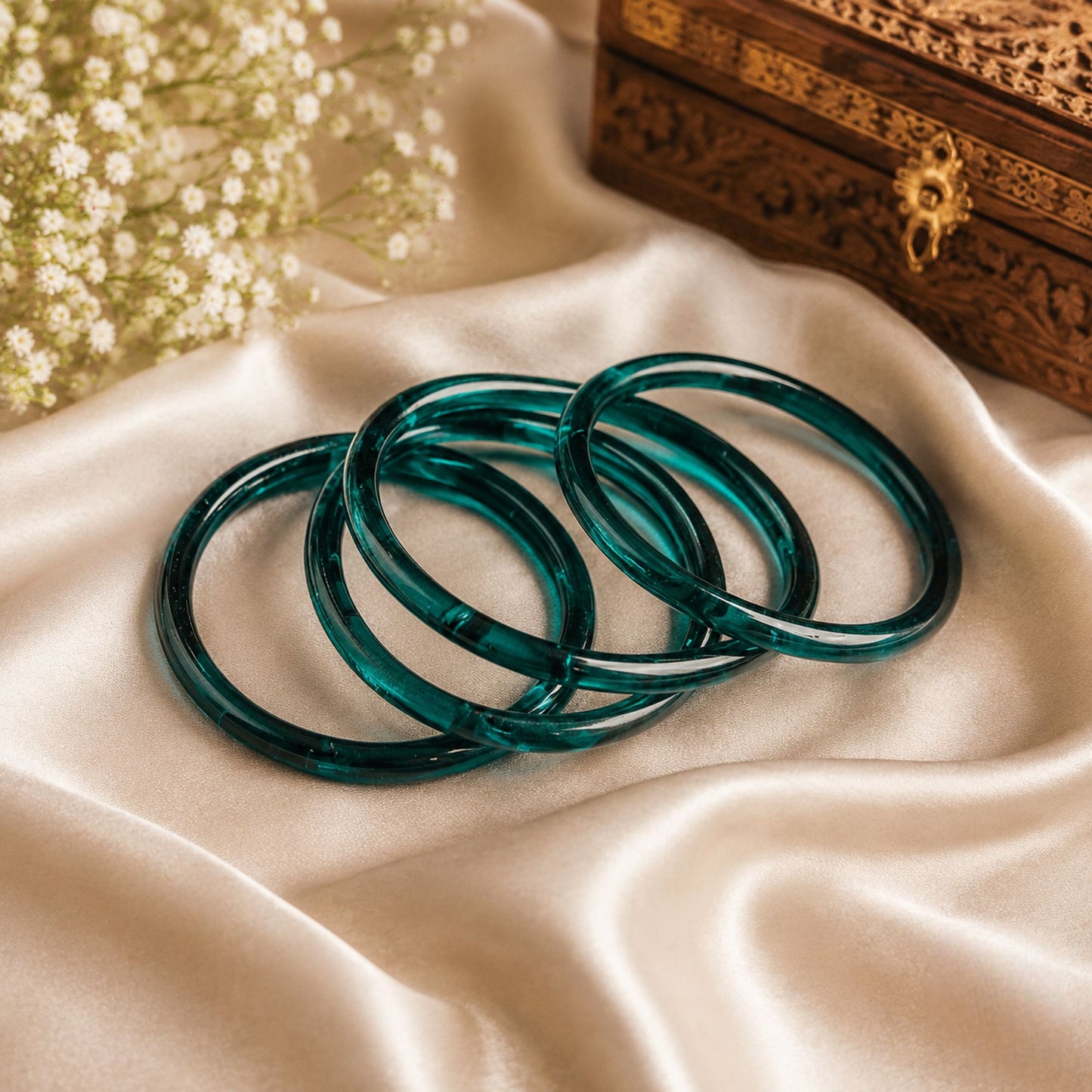 Blue Color 1 Set Of Jelly Bangles Featuring Beautiful Festive Ethnic Fashion Appeal