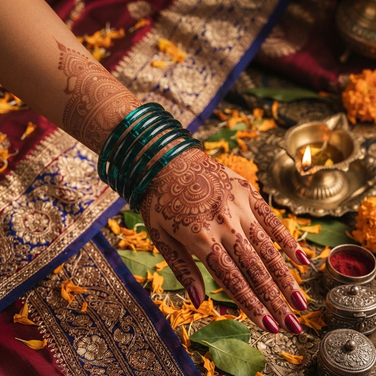 Blue Color 1 Set Of Jelly Bangles Featuring Beautiful Festive Ethnic Fashion Appeal