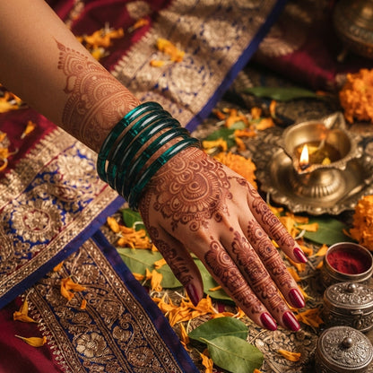 Blue Color 1 Set Of Jelly Bangles Featuring Beautiful Festive Ethnic Fashion Appeal