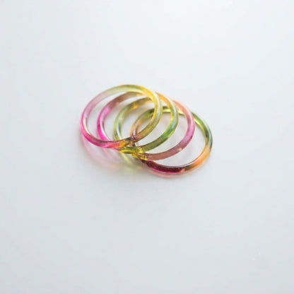 Multi Color 1 Set Of Jelly Bangles Featuring Graceful Handmade Traditional Jewelry Appeal