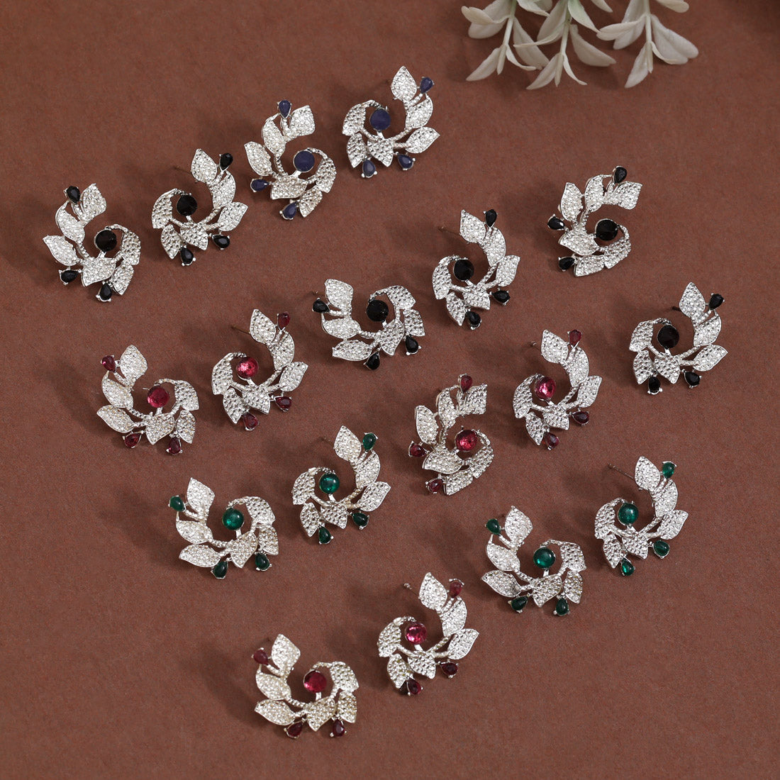 Vibrant Assorted Color Set Of 10 Chic Fashion Earrings For Women