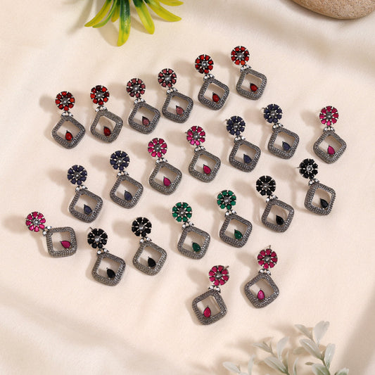 Elegant Assorted Color 11 Pairs Of Statement-Making Fashion Earrings Variety