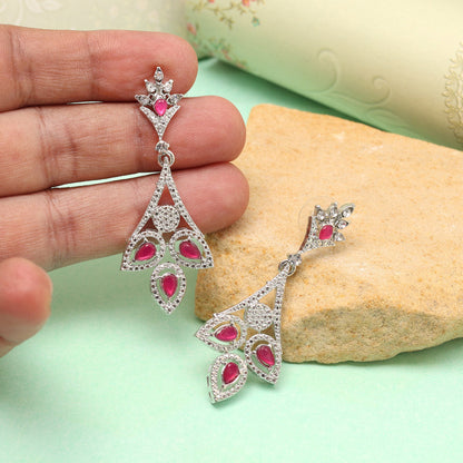 Stunning Magenta Color Fashion Earrings
