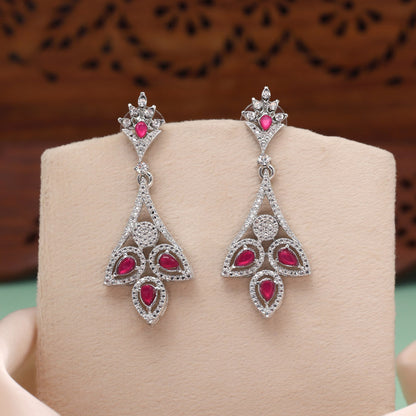 Stunning Magenta Color Fashion Earrings
