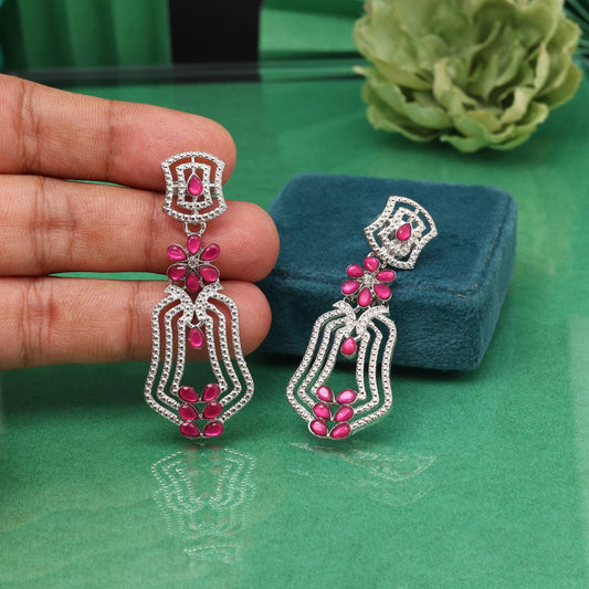 Bright Rani Color Fashion Earrings That Enhance Every Festive Attire Look
