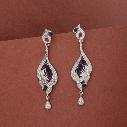 Blue Color Fashion Earrings With Meenakari Work For Traditional Wear