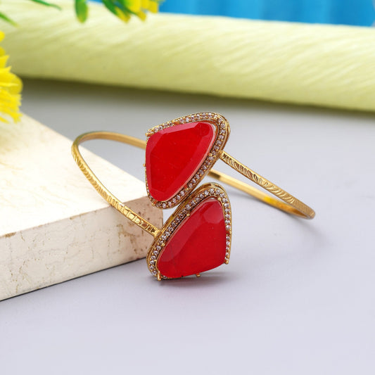 Red Color Openable American Diamond Bracelet