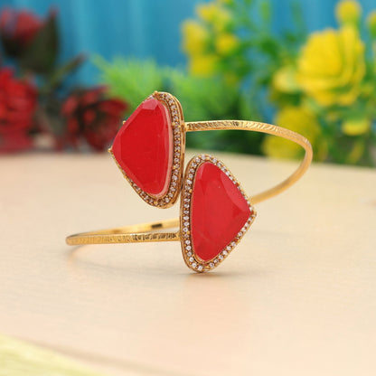 Red Color Openable American Diamond Bracelet