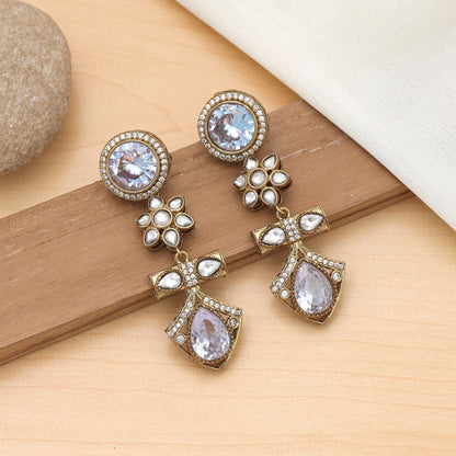 Weiße amerikanische Diamantohrringe Elegant Minimal Party Schmuckdesign