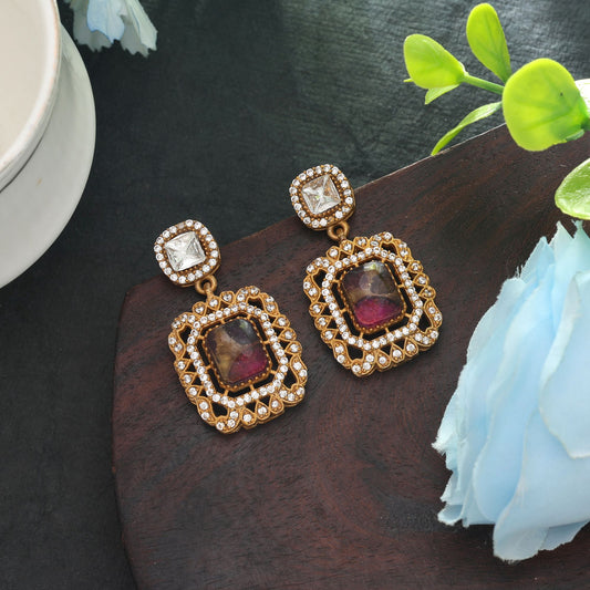 Rani Color American Diamond Ohrringe Elegante Brautschmuck Kollektion