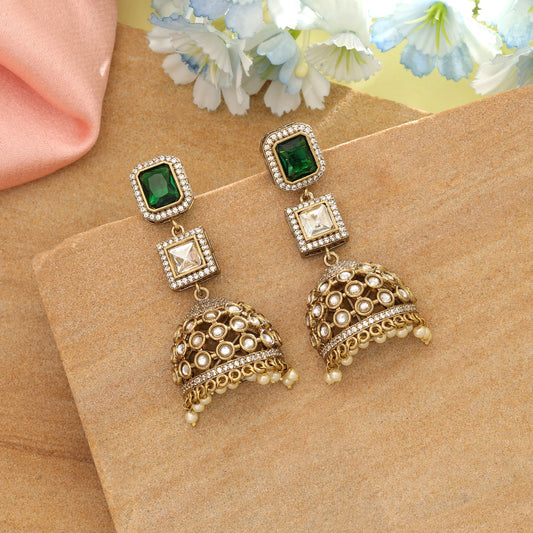 Grüne amerikanische Diamantohrringe Designer Festliche Stilvolle Schmuckkollektion Design