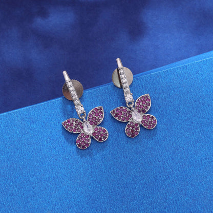 Rani Color American Diamond Earrings with Premium Sparkling Finish