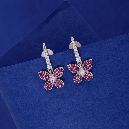 Rani Color American Diamond Earrings with Premium Sparkling Finish