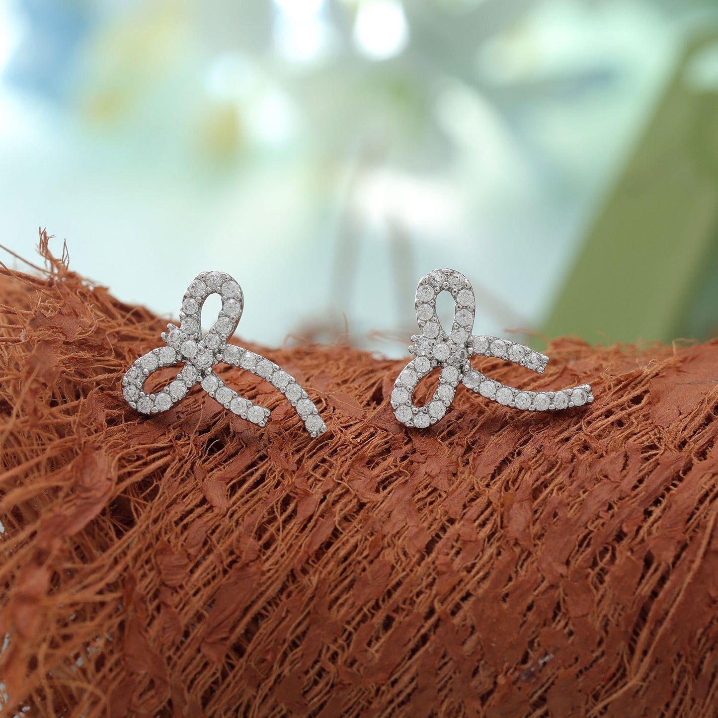 Silver Color American Diamond Earrings Crafted for Elegant Everyday Fashion Style