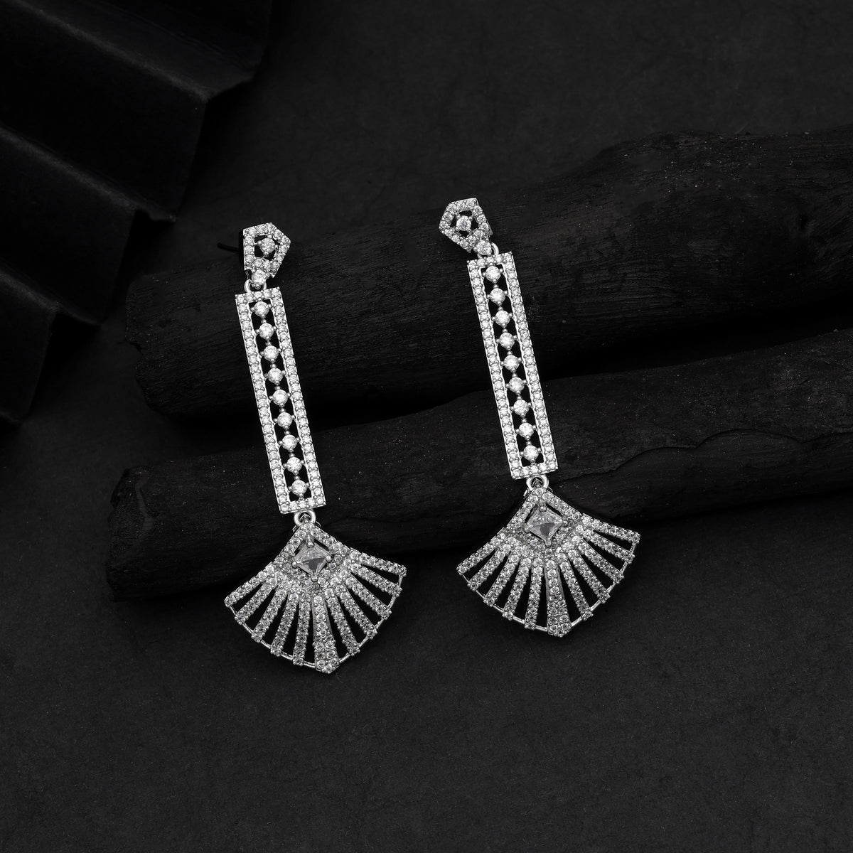 Timeless Diamond White Color American Diamond Dangle Earrings For Women Wear