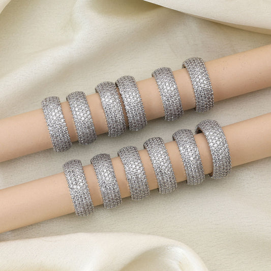 Graceful Silver Color Combo Of 12 Pieces Rings Perfect For Party And Special Events