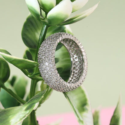 Anmutige silberfarbene Kombination aus 12 Ringen, perfekt für Partys und besondere Anlässe