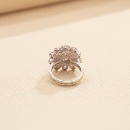 Stylish Pink Color American Diamond Ring Designed To Bring Charm To Every Special Occasion