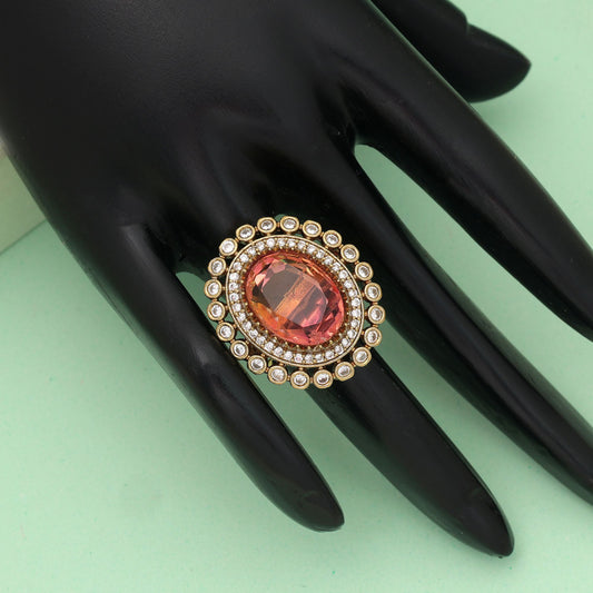 Mehrfarbiger amerikanischer Diamantring, lebendiges, festliches, stilvolles Schmuckdesign Kollektion
