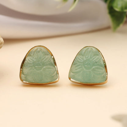 Stunning Pista Green Color Amrapali Earrings For Wedding And Party Outfits