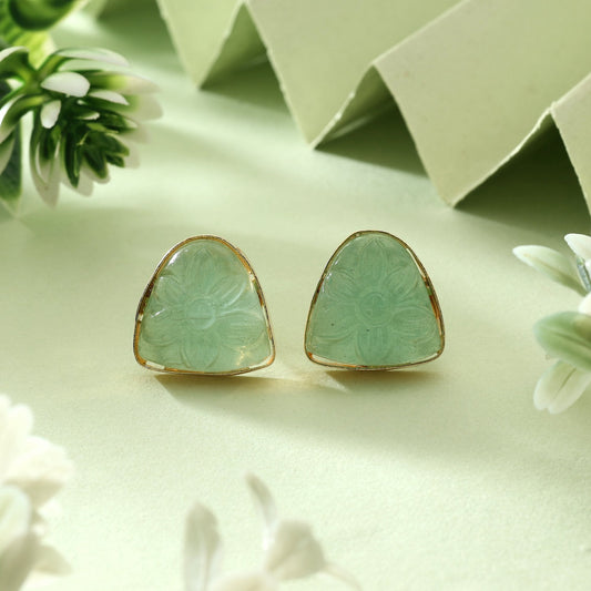 Stunning Pista Green Color Amrapali Earrings For Wedding And Party Outfits