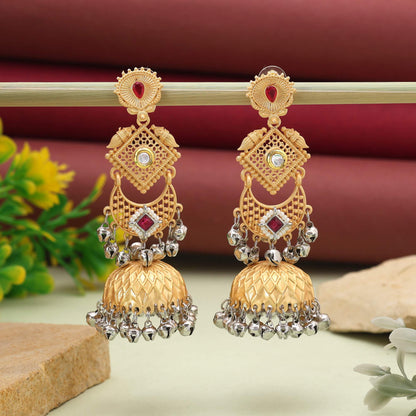 Rani Color Classic Designer Amrapali Earrings For Festive And Traditional Wear