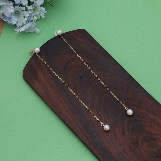 Gold Color Amrapali Earrings Designed With Classic Motifs For Ethnic Elegance